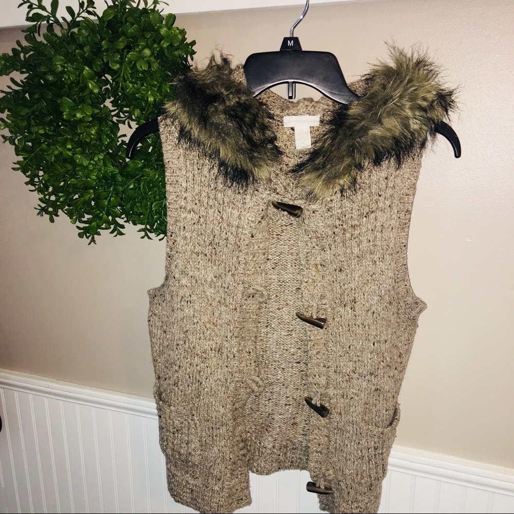 Fur Hooded Vest